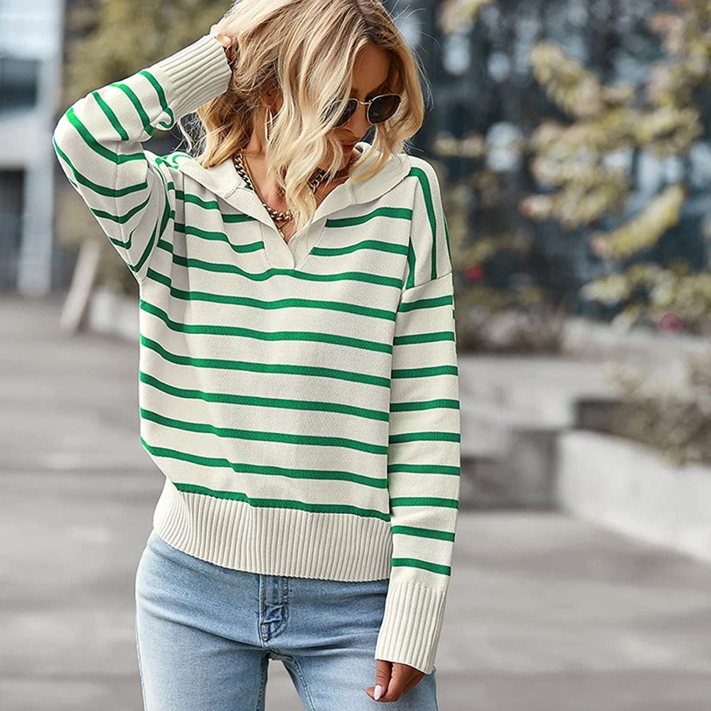 SHIPRAH™ - Casual Basic Long Sleeve V-Neck Top
