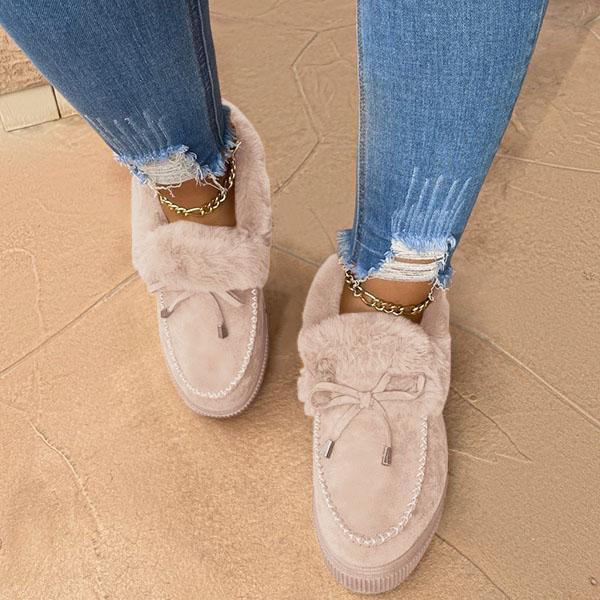 TESIE™ - Comfy Platform Suede Slip-On Winter Slippers
